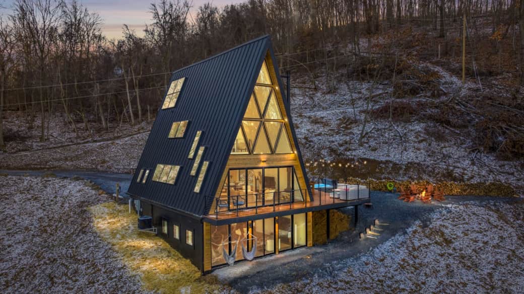 An A-Frame Retreat with Hidden Doors and Luxury hero image