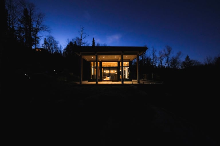 Stylish architectural gem, a haven near Mont Tremblant.