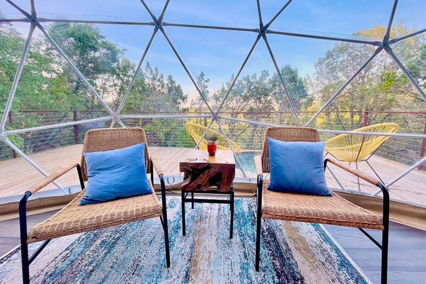 Image 2 of Vagary · Luxury Glamping Treetop Dome + Dip Pool