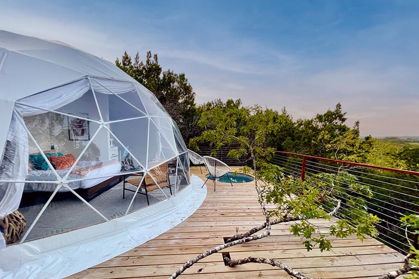 Image 4 of Sabi · Luxury Glamping Treetop Dome + Dip Pool