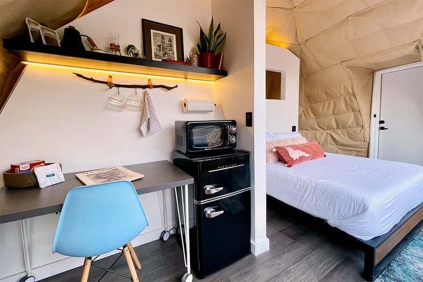 Image 6 of Vagary · Luxury Glamping Treetop Dome + Dip Pool