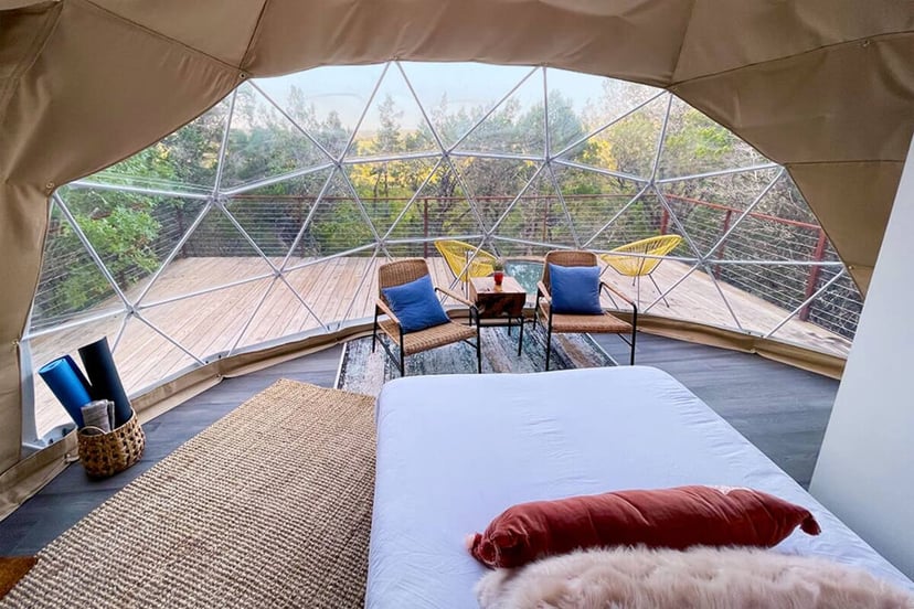 Image 9 of Vagary · Luxury Glamping Treetop Dome + Dip Pool