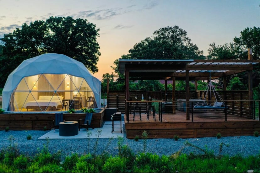 Image 6 of Luna · Luxury Glamping Dome + Hot Tub