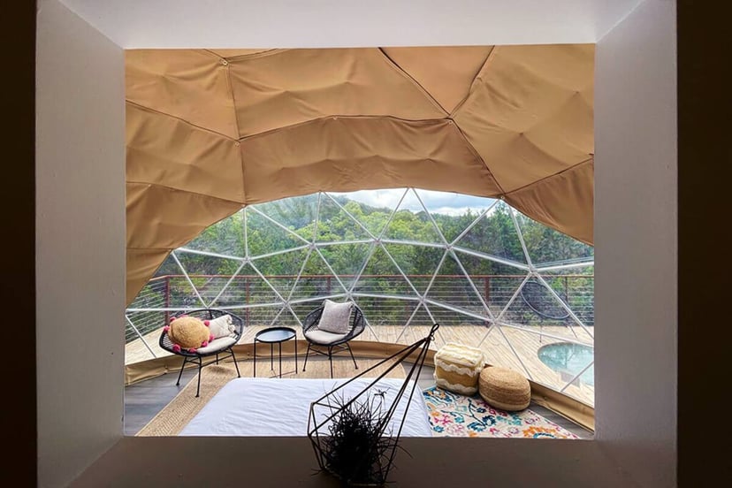 Image 3 of Habibi · Luxury Glamping Treetop Dome + Dip Pool