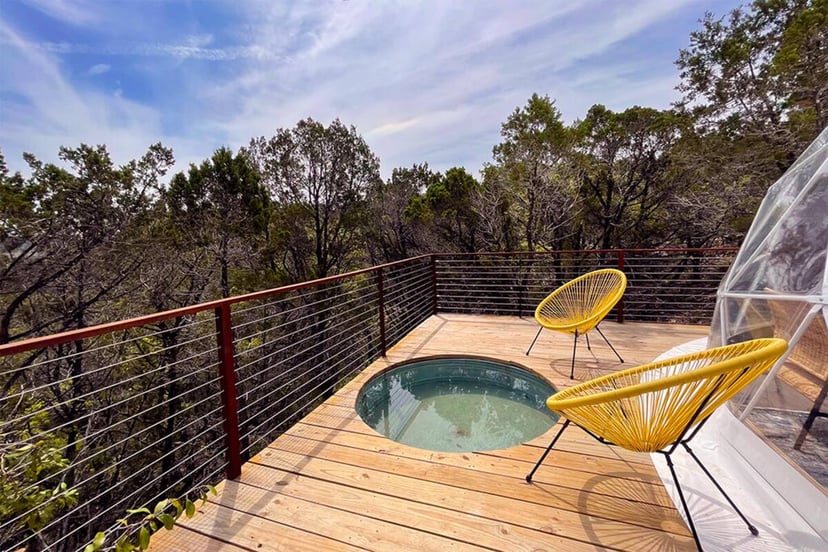 Image 15 of Vagary · Luxury Glamping Treetop Dome + Dip Pool
