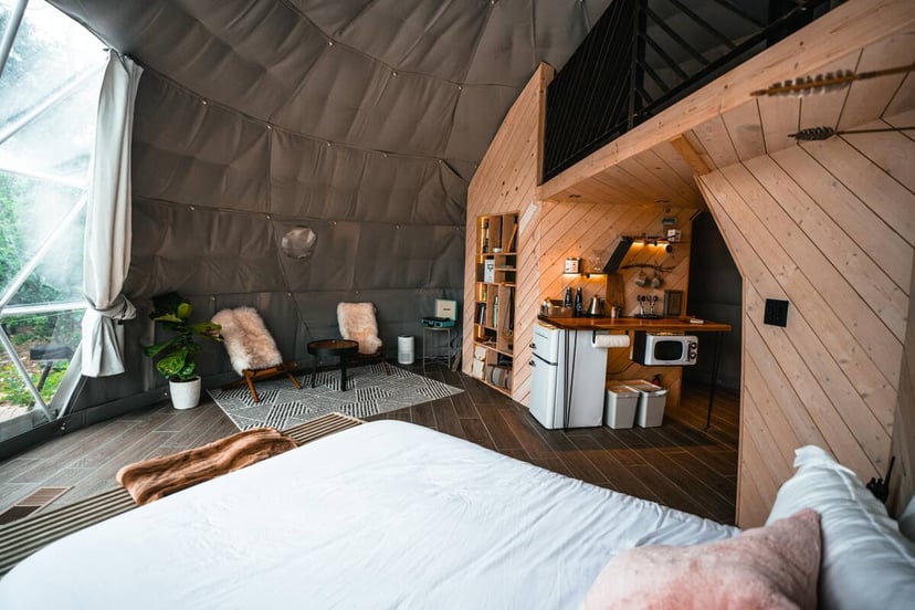 Image 9 of Ukiyo · Luxury Glamping Dome with Loft + Hot Tub