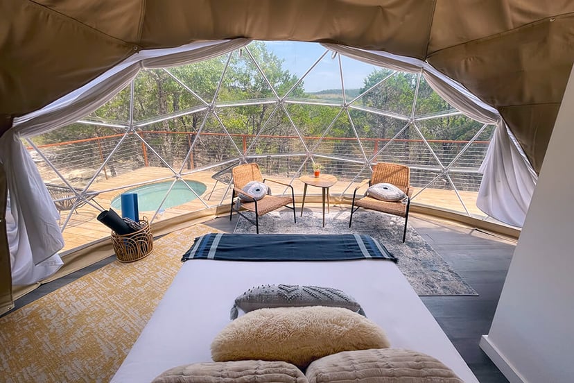 Image 8 of Morii · Luxury Glamping Treetop Dome + Dip Pool