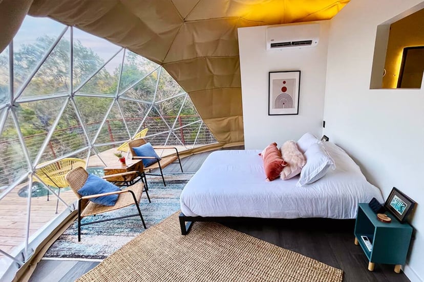 Image 17 of Vagary · Luxury Glamping Treetop Dome + Dip Pool