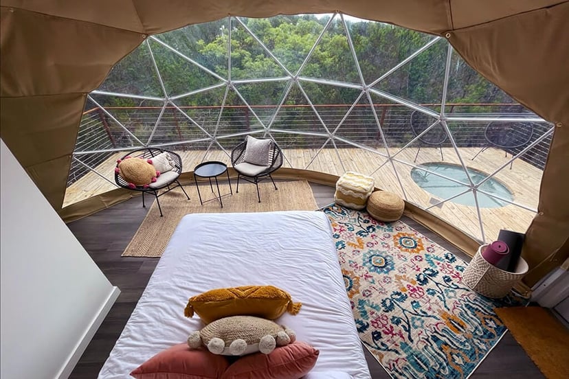 Image 13 of Habibi · Luxury Glamping Treetop Dome + Dip Pool