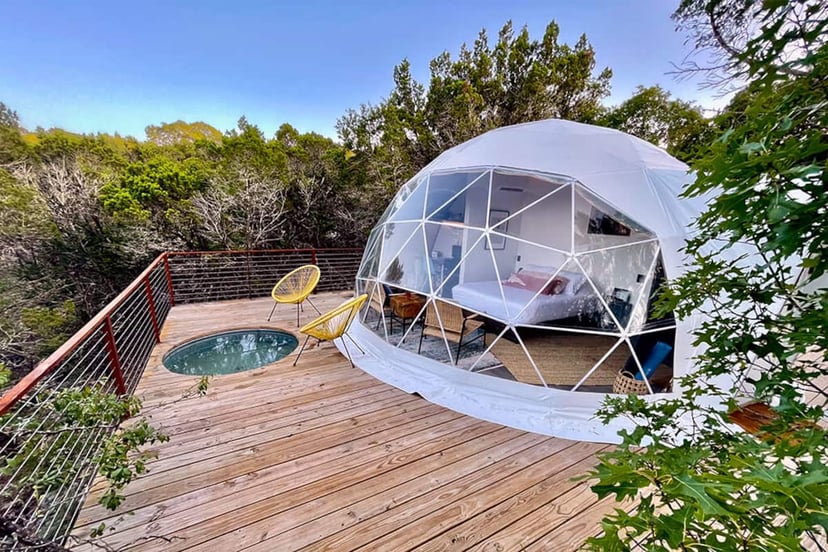 Image 25 of Vagary · Luxury Glamping Treetop Dome + Dip Pool