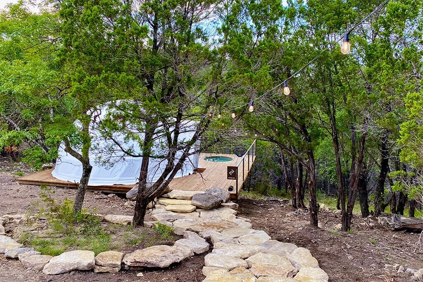 Image 17 of Habibi · Luxury Glamping Treetop Dome + Dip Pool