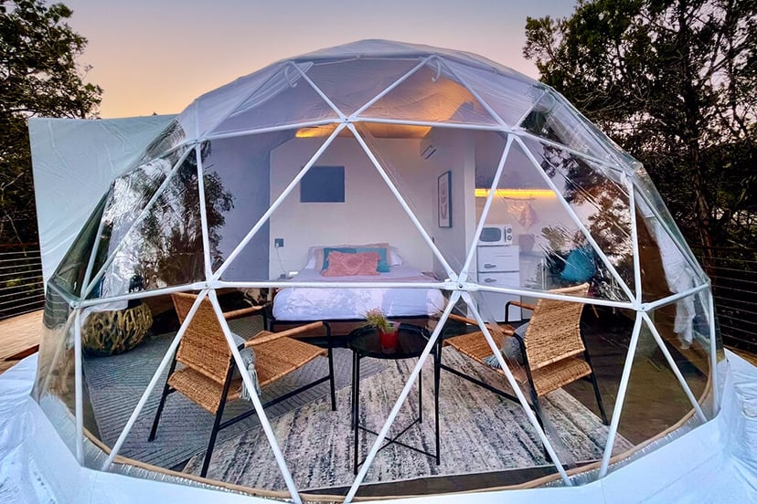 Image 22 of Sabi · Luxury Glamping Treetop Dome + Dip Pool