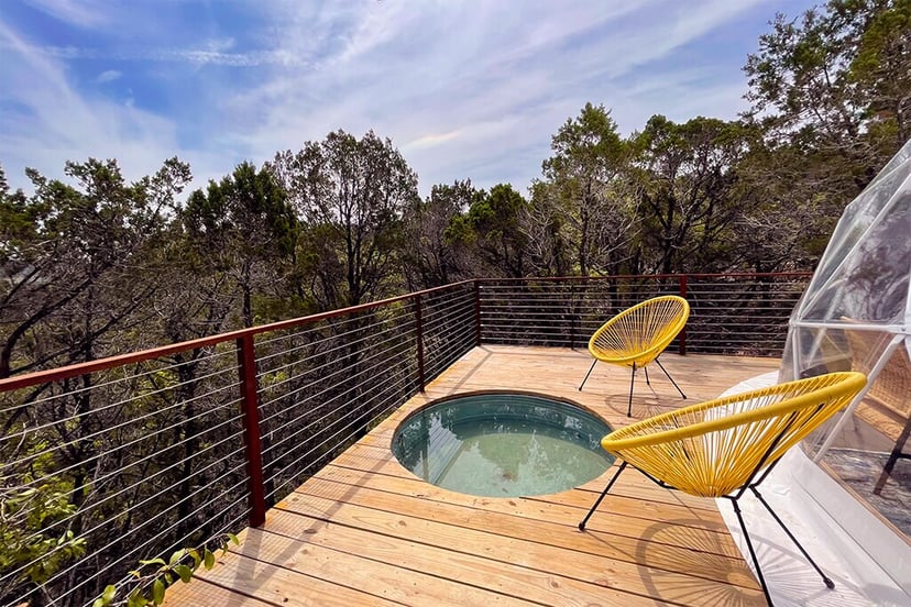 Image 24 of Vagary · Luxury Glamping Treetop Dome + Dip Pool
